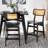 Berndina Counter Stool with Solid Wood Frame-1819718622