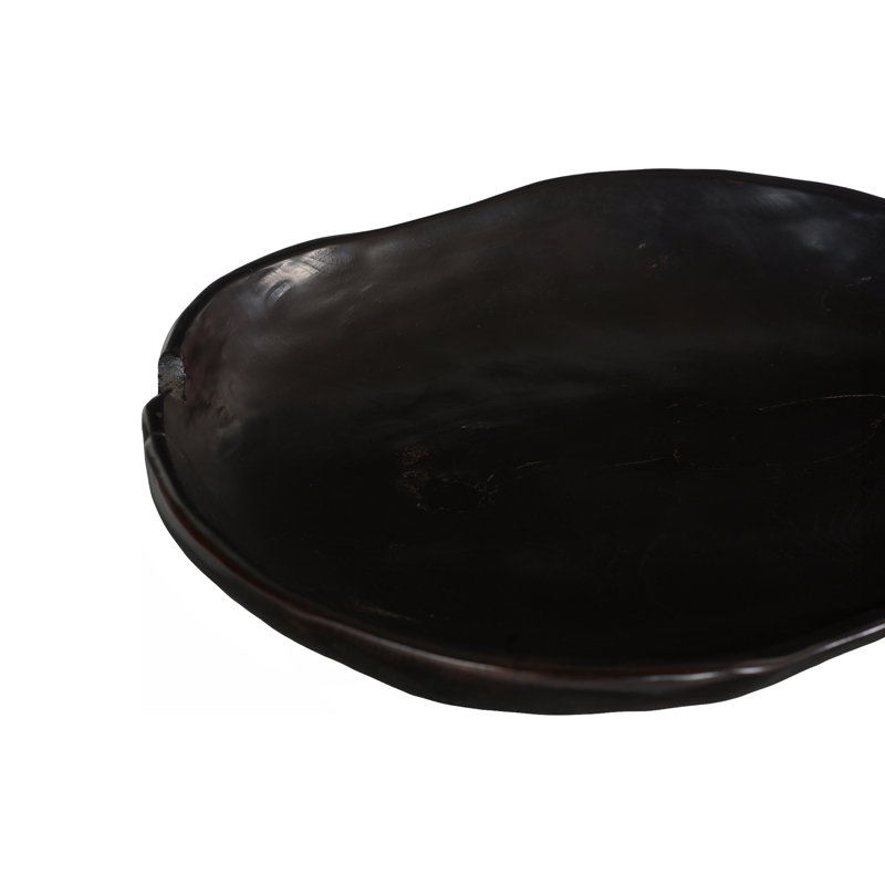 Teak Wood Bowl, Black