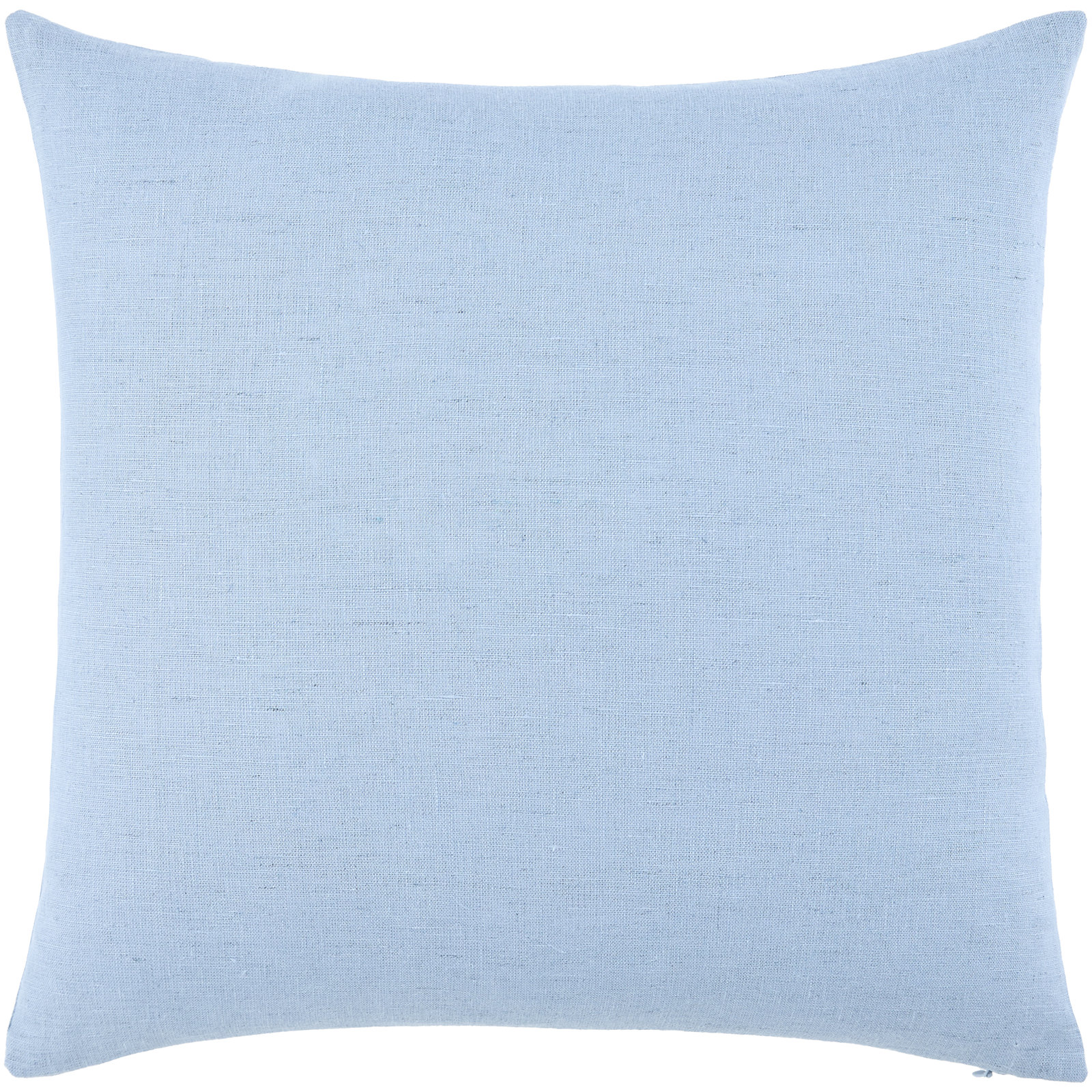 Lanie Linen Throw Pillow, Blue, Square 22", Duck Down