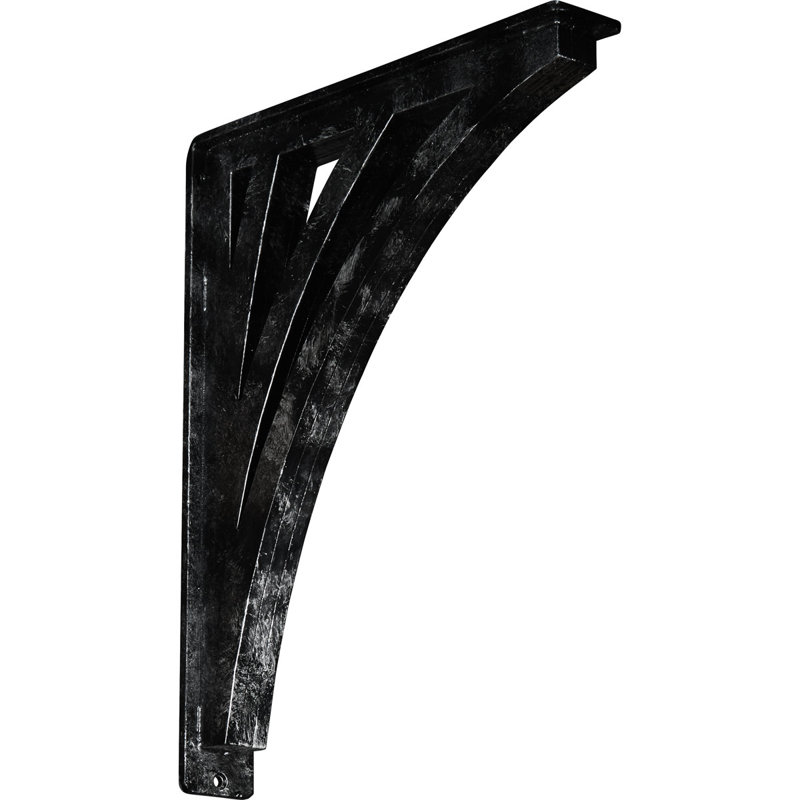 Support en fer forgé Nevio, Argent antique, H 15 po x l 2 po x P 12 po