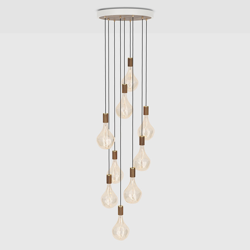 Voronoi II 9 - Light Pendant, Walnut