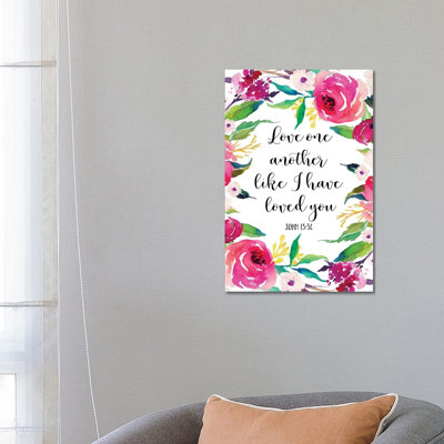 Love One Another Like I Have Loved You, John 1334 1 Piece Wall Art on Canvas
