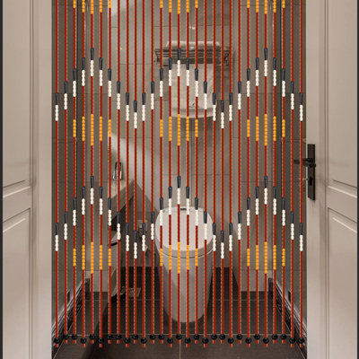 Bamboo Semi Sheer Door Curtain Single Panel