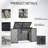 Outdoor Galvanized Steel Trash Can Storage Shed