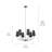 6 - Light Steel Dimmable Chandelier