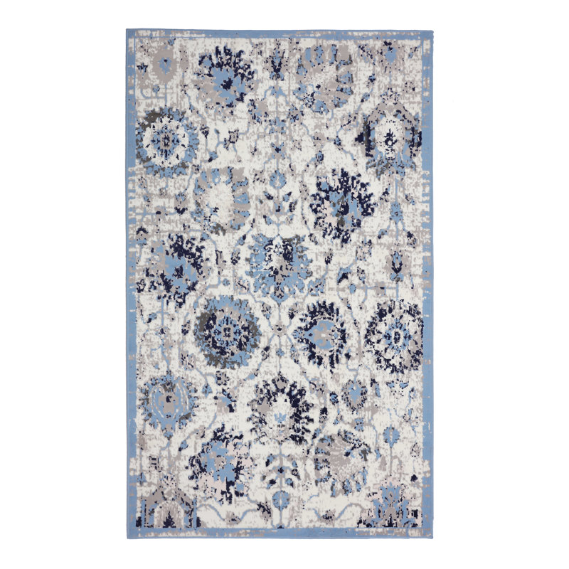 Floral Indoor Rug, Rectangle 2' x 4'