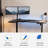 Black 58in x 35in Reversible Corner Table Top