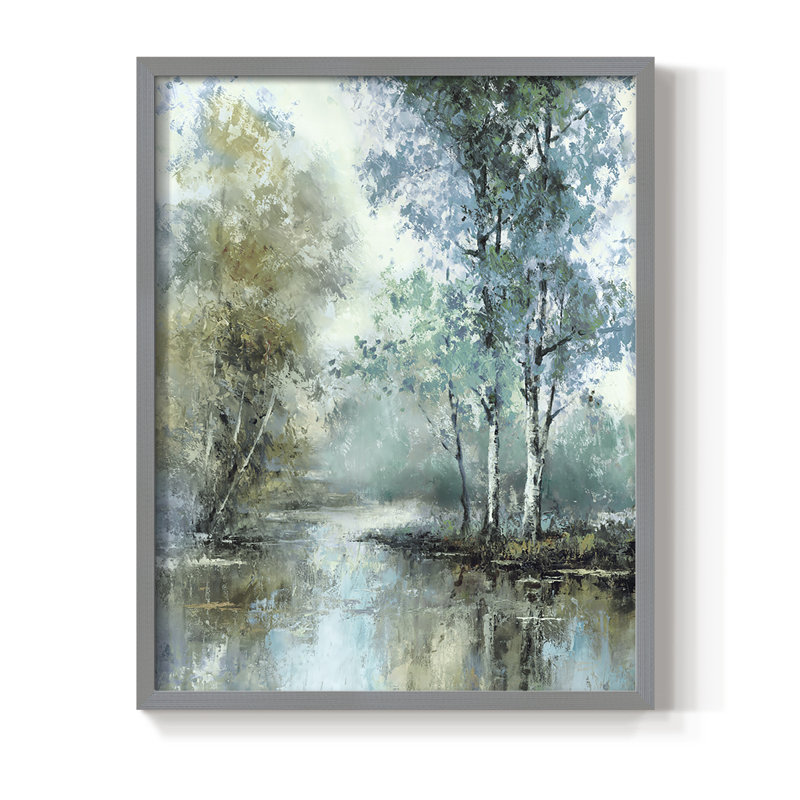 Spring's Grace I Framed Print - Solid Wood, Gray, 30" H x 24" W