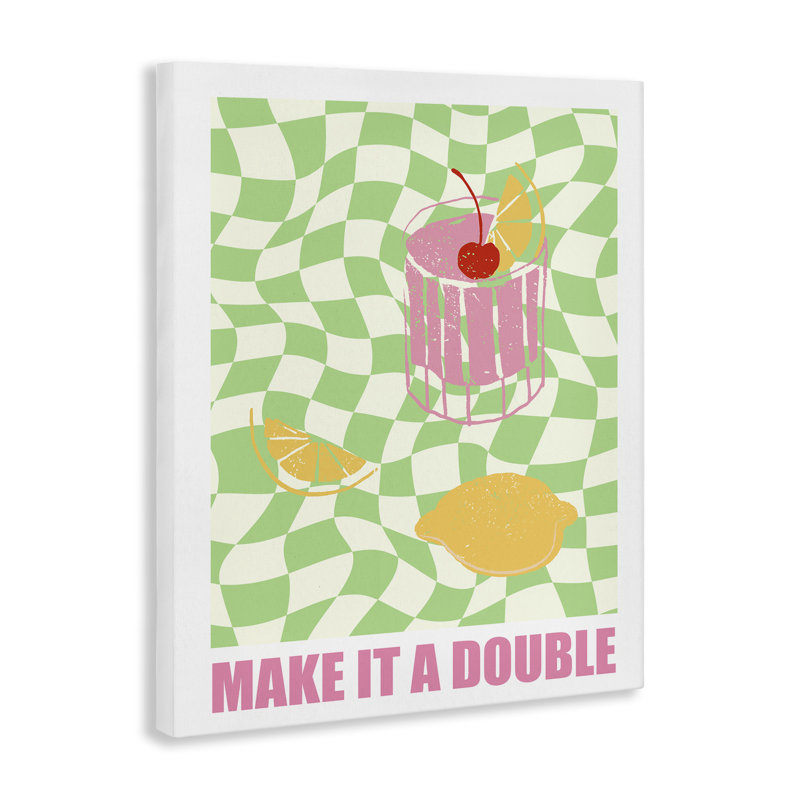  Toile à carreaux «Make It A Double» par House of Lulu, H 30 po x l 24 po