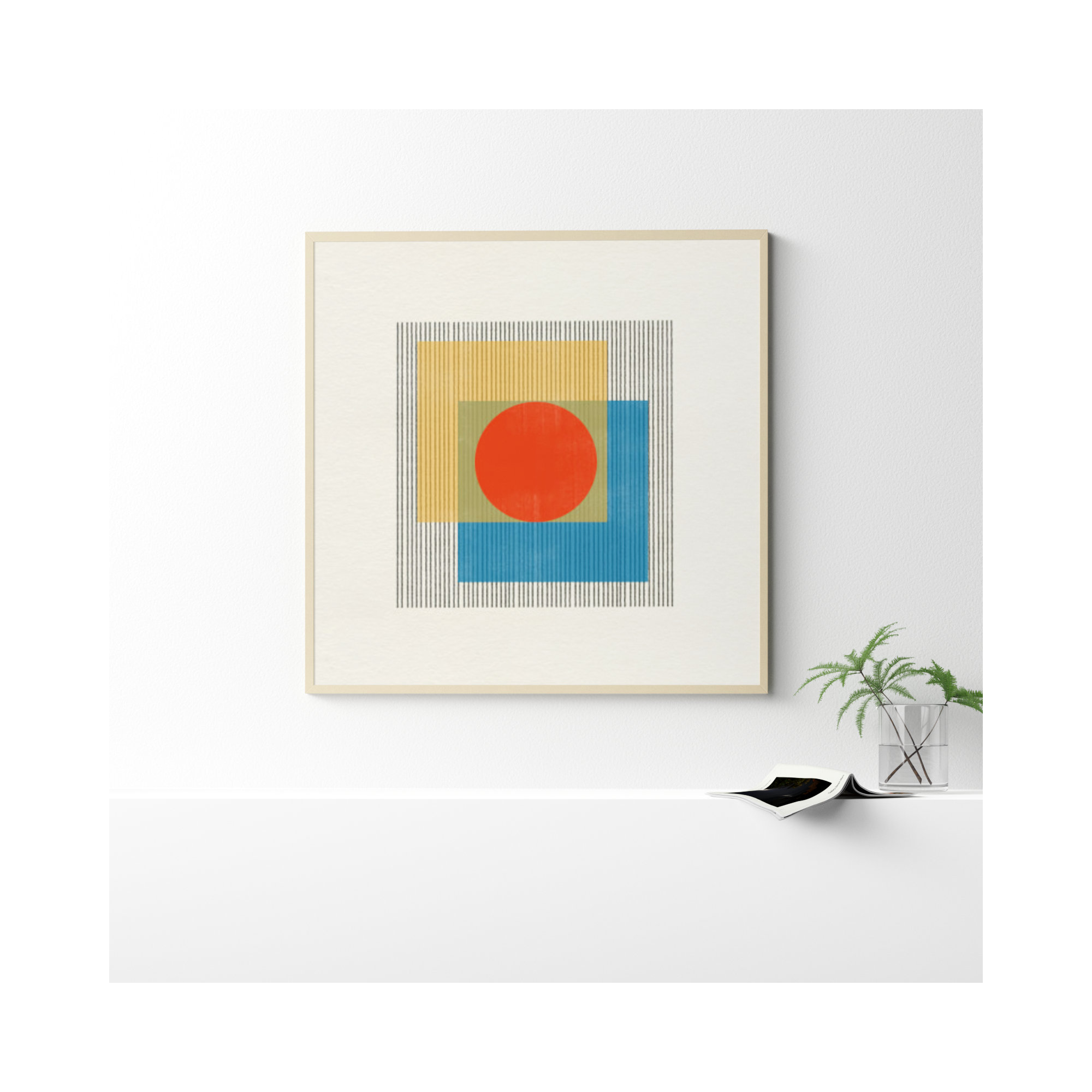 Midcentury Modern Object No 3 by Miuus, Brown, 41" H x 41" W x 1" D