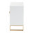 Krune 2 - Drawer Nightstand in White/Gold