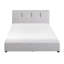 Lit plateforme en bois massif, revêtement gris, format California King, avec tiroirs de rangement-1352928661