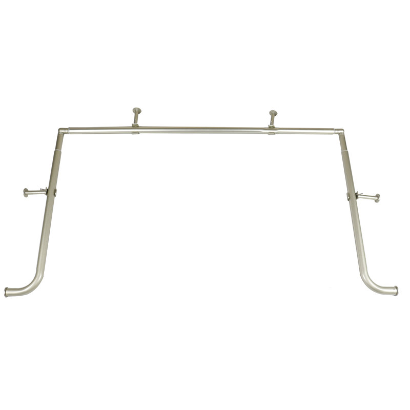 Ensemble de tringle à rideaux Rebrilliant de 1 pouce de diamètre pour fenêtre Bayview, Étain