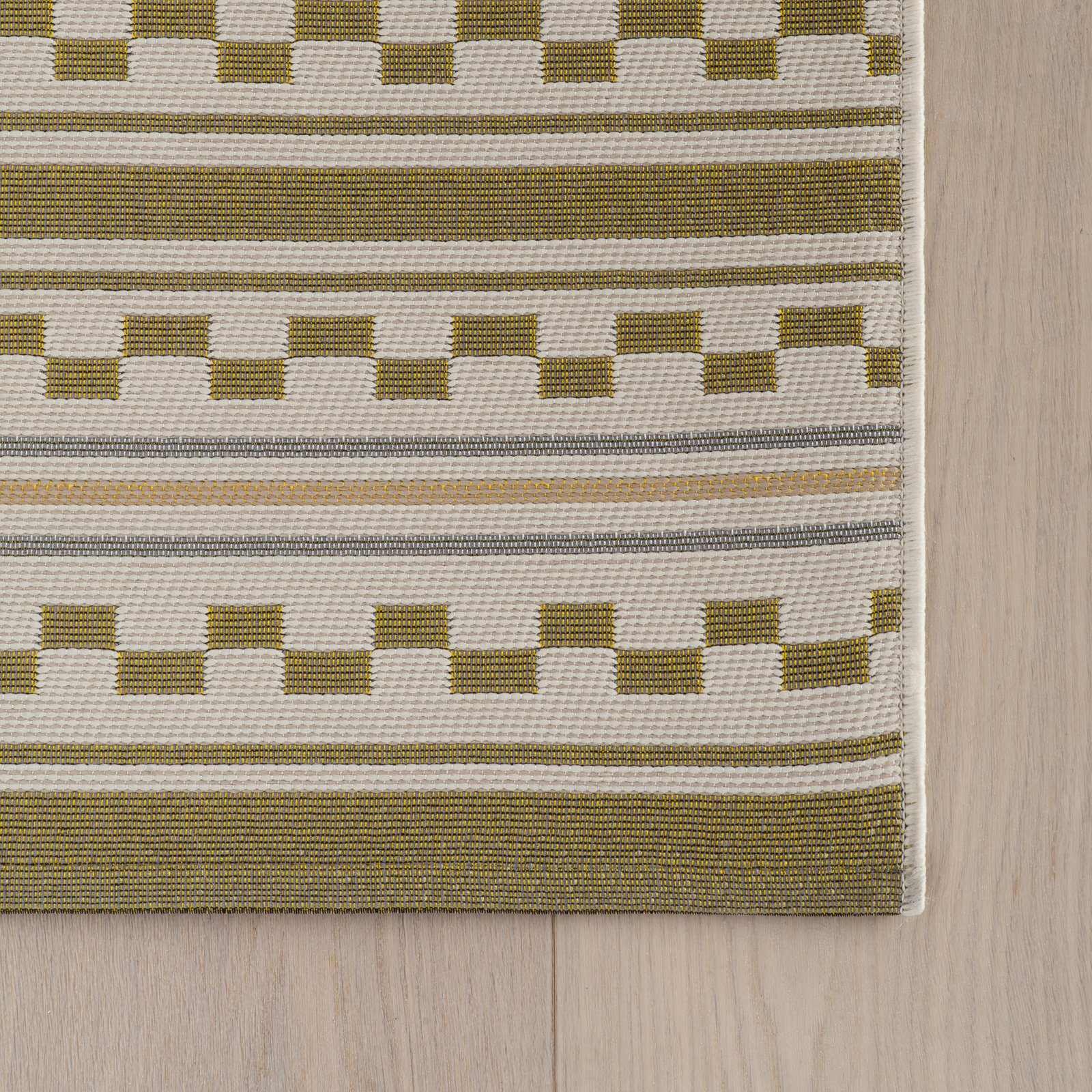 Modern Checkered Indoor Outdoor Rug, Beige, Rectangle 3' x 5'