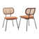 Sirine Linen Side Chair with Rattan Back