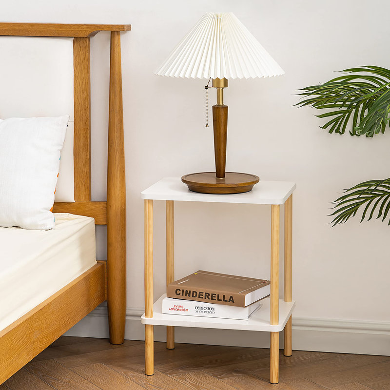 Ayvion End Table, Oak, White
