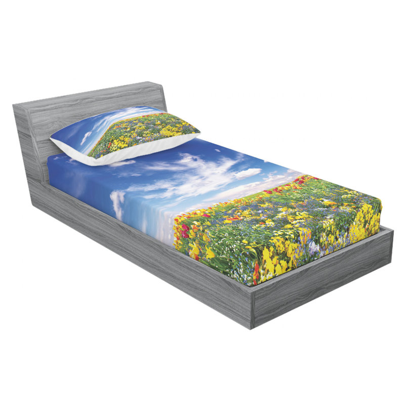 Microfiber Sheet Set, Twin Sheet Set with Fitted Sheet