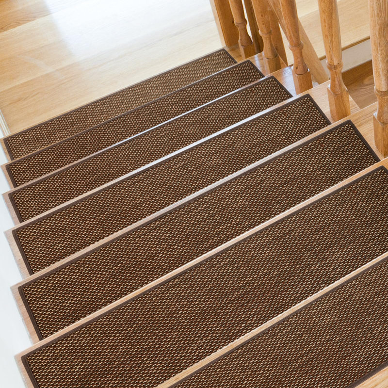 Paquet de 15 tapis d'escalier extra larges 9 x 36 pouces, tapis d'escalier antidérapants pour marches en bois, marchepieds adhésifs réutilisables pour chiens et enfants, lavable à la machine