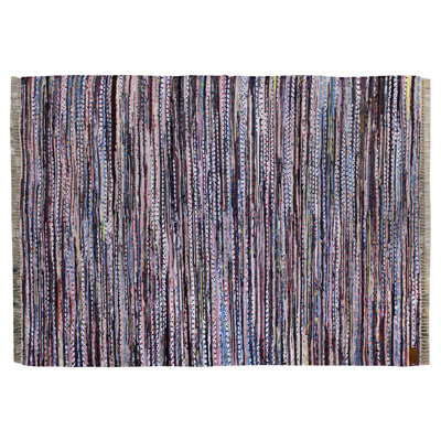 Shelbyville Rectangle Striped Cotton Hand Woven Dhurrie