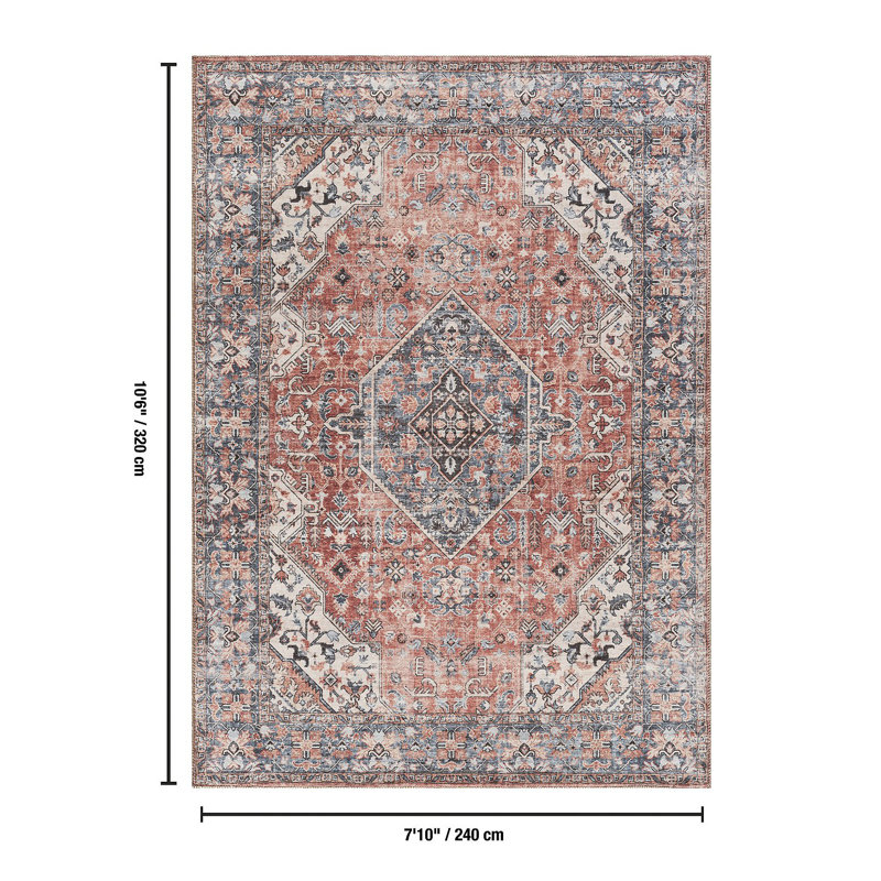 Tapis rose Majestic, Rectangle 7 pi 10 po x 10 pi 6 po