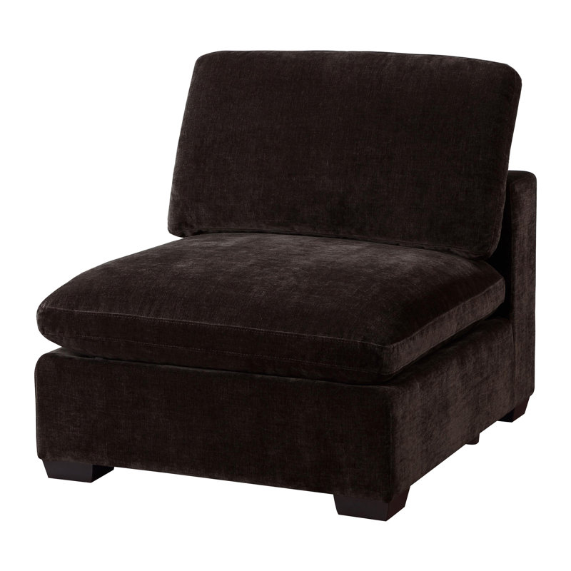 Trayce Upholstered Accent Chair, Black, Dark Chocolate Fabric