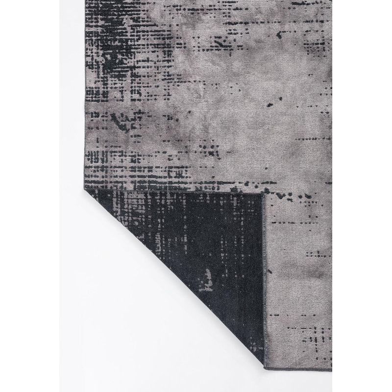 Amear Abstract Hand Loom Indoor / Outdoor Area Rug, Rectangle 5'3" x 7'6"