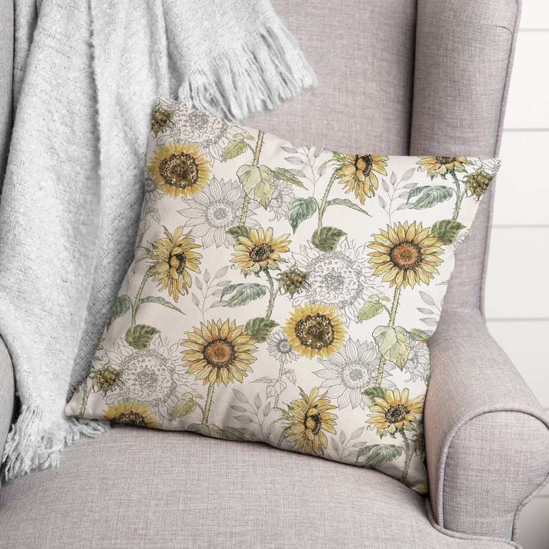Polyester/Polyester Blend Throw Square Pillow Cover & Insert, White