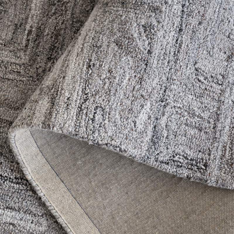 Tapis abstrait touffeté à la main Quirt, Tapis de couloir 2 pi 3 po x 8 pi