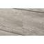 Grand lit plateforme rustique robuste 1pc avec tête de lit épurée et finition grain de bois gris-553210750