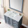 49"X22"Bathroom Vanity Top,Sintered Stone Carra White   Barthroom Vanity Sink Tops With Rectangular Undermount Ceramic Sink With Vanity Backsplash, Three Faucet Hole Bathroom Vanity Countertop