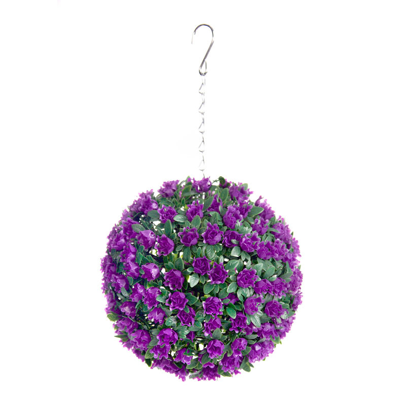 Faux Plant, 23cm H x 23cm W x 23cm D, Purple