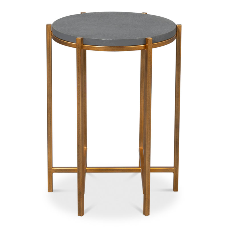 Shagreen End Table, Dark Gray