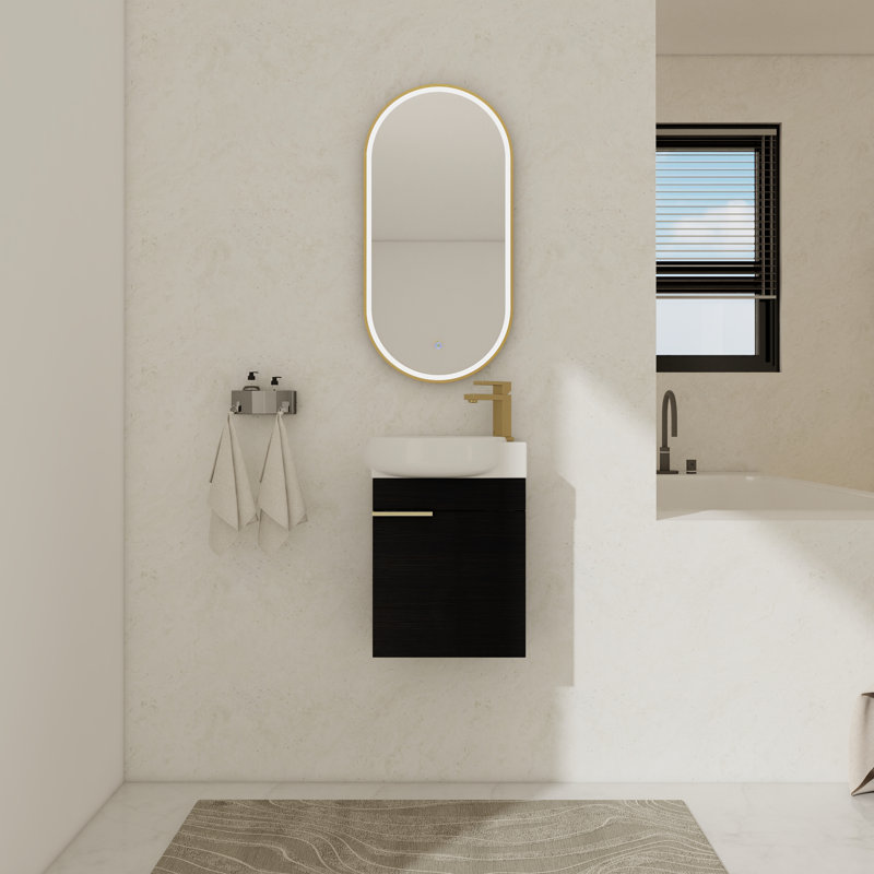 Marilisa 16'' Single Bathroom Vanity with Ceramic Top