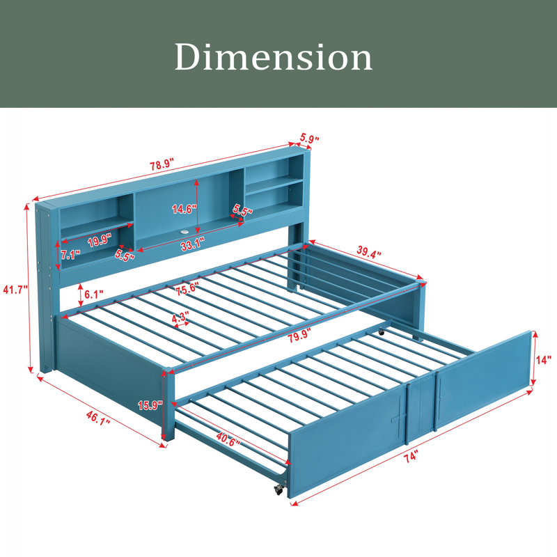 Aftina Metal Daybed, Blue