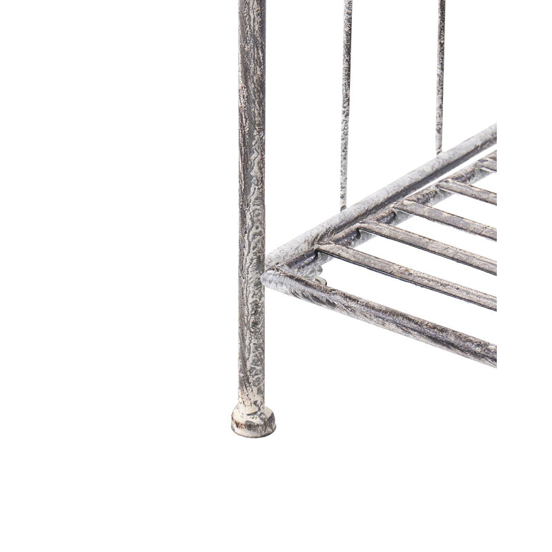 59cm W Iron Shelving Unit, Grey