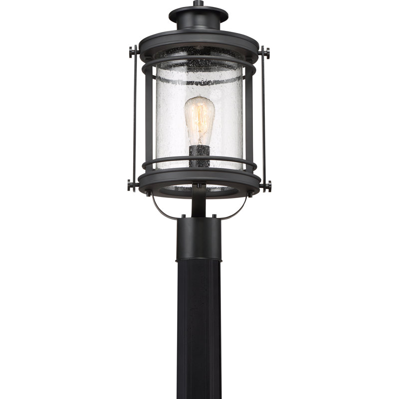Tête de lanterne câblée à 1 lumière noire H 19,5 po Amiree Mystic
