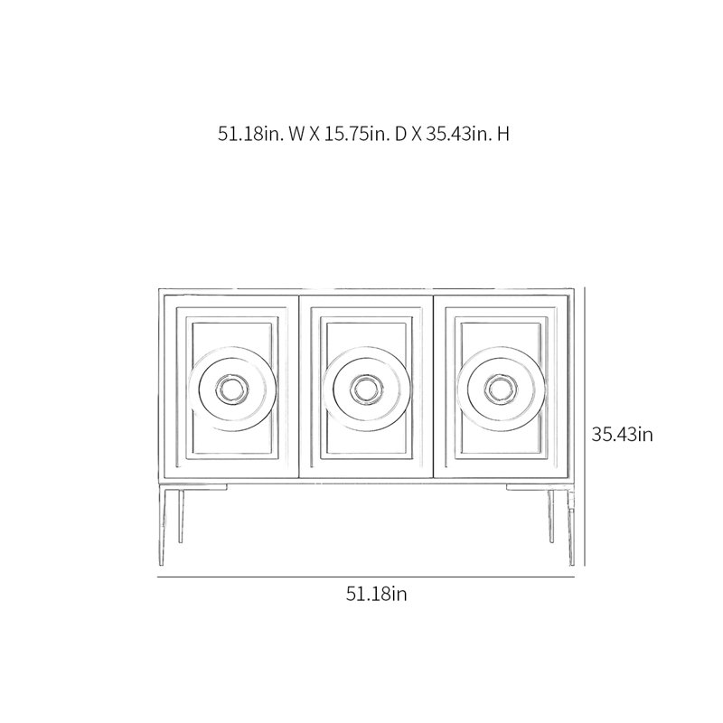 Modern Minimalist Large Capacity Sideboard Cabinet