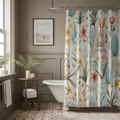 Rideau de douche standard 1 pièce Bloom Bright