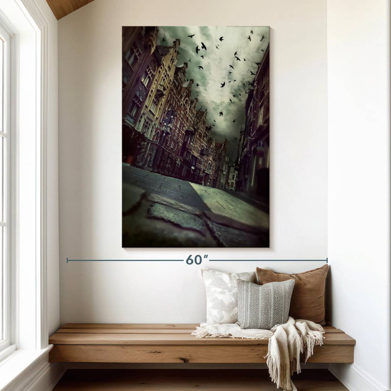 Hitzel Gloomy Street, 51" H x 34" W