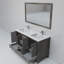 Ensemble de meuble-lavabo double 60 po x P 22 po Jacques, robinet et miroir 58 po-113024817-51245000