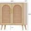 Armoire de rangement en rotin avec portes, armoire de salle de bain d'appoint moderne, buffet Buffet