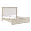 Lit de style moderne avec finition gris clair et tête de lit à rétroéclairage à DEL avec mobilier de chambre en bois 1pc-1919264799