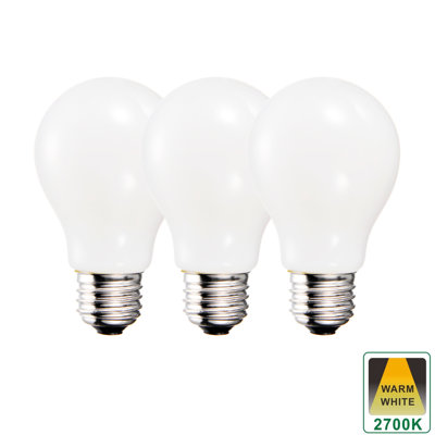 E27 Dimmable LED Light Bulb Opal (Set Of 3)