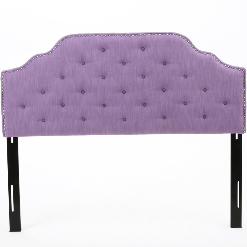 Purple Fabric Headboard For Queen And Full Sized Bed, Sleek Design With Details, Beautifies Bedroom, 63.1 In. D X 2.82 W 53.47 H, 19.47 Lb & Headboard, Upholstery Modern Diamond Stitch, Adds Style