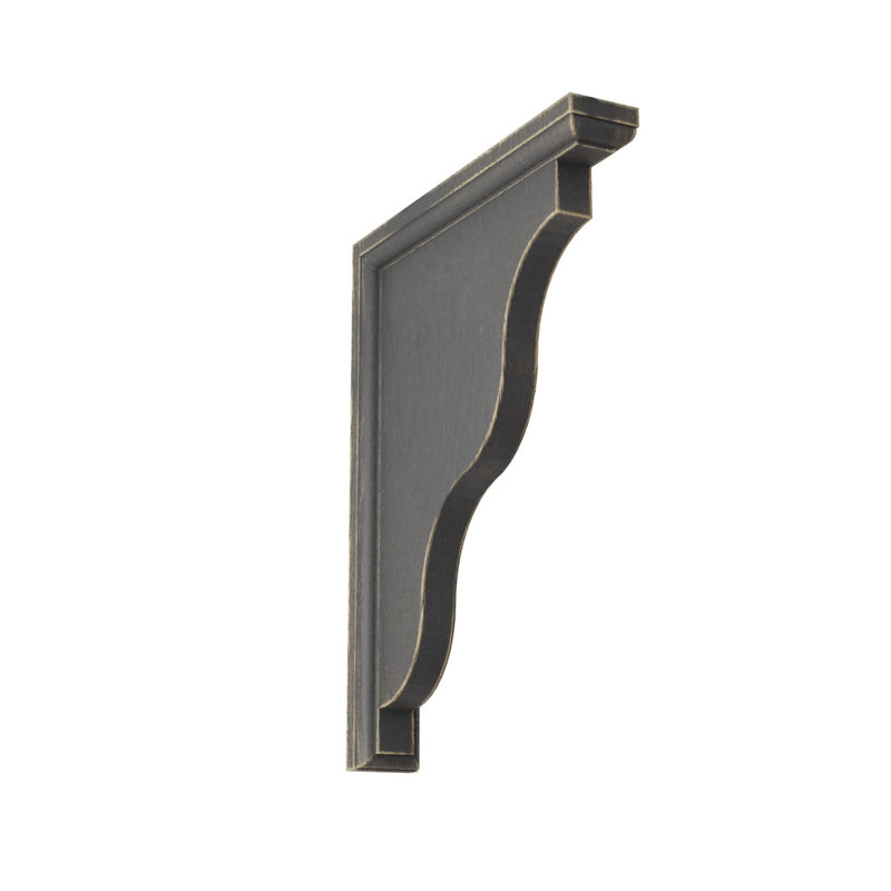 Support de décoration rétro en bois traditionnel Hamilton, H 7 po x l 2,25 po x P 5 po, Noir