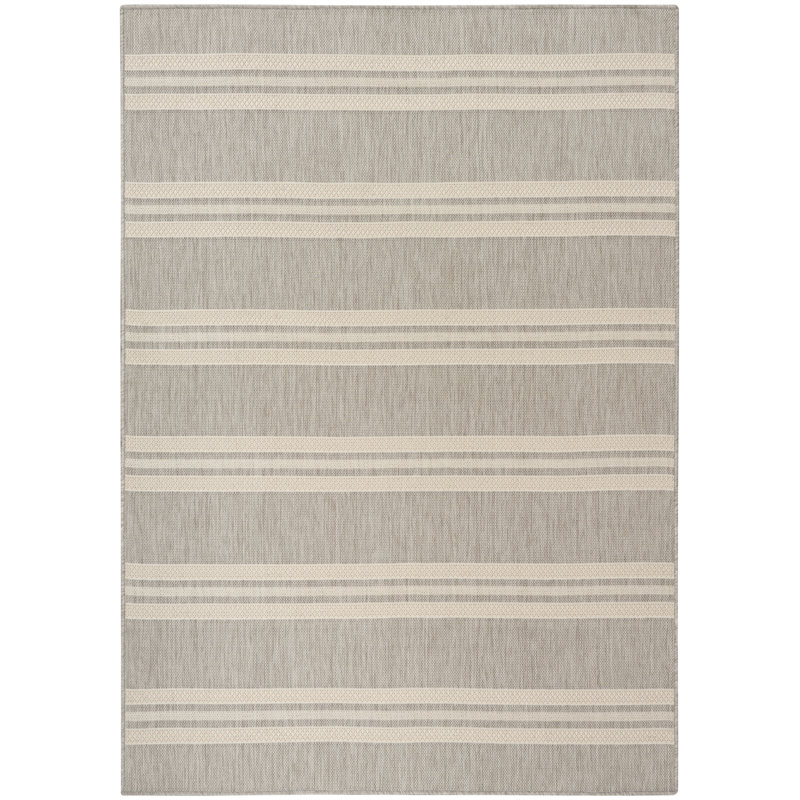 Manderella 5' x 7' Grey Modern Rug, Rectangle 5' x 7', Gray