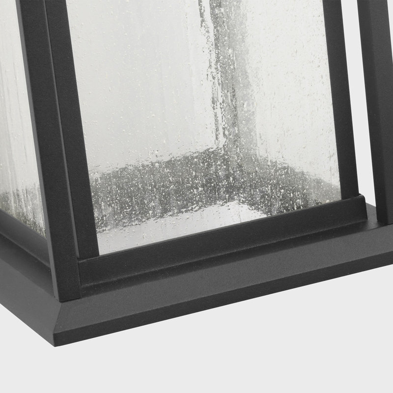 Audley Medium Lantern from Generation Lighting , Seeded, Textured Black