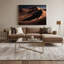Toile horizontale horizontale rayée sable noir-1365904079