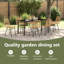 7 Piece Garden Dining Set Poly Rattan-105318465