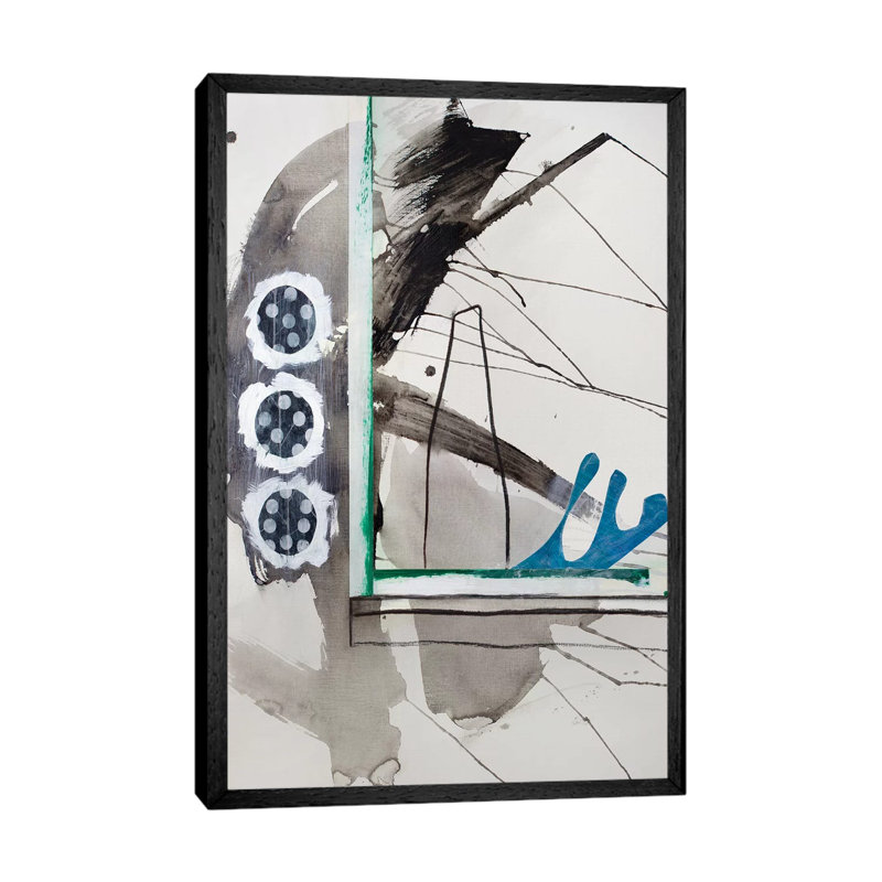 Haiku Series (Window) by Pamela Staker - Painting on Canvas, 101.6 cm H x 66.04 cm W, Black Framed